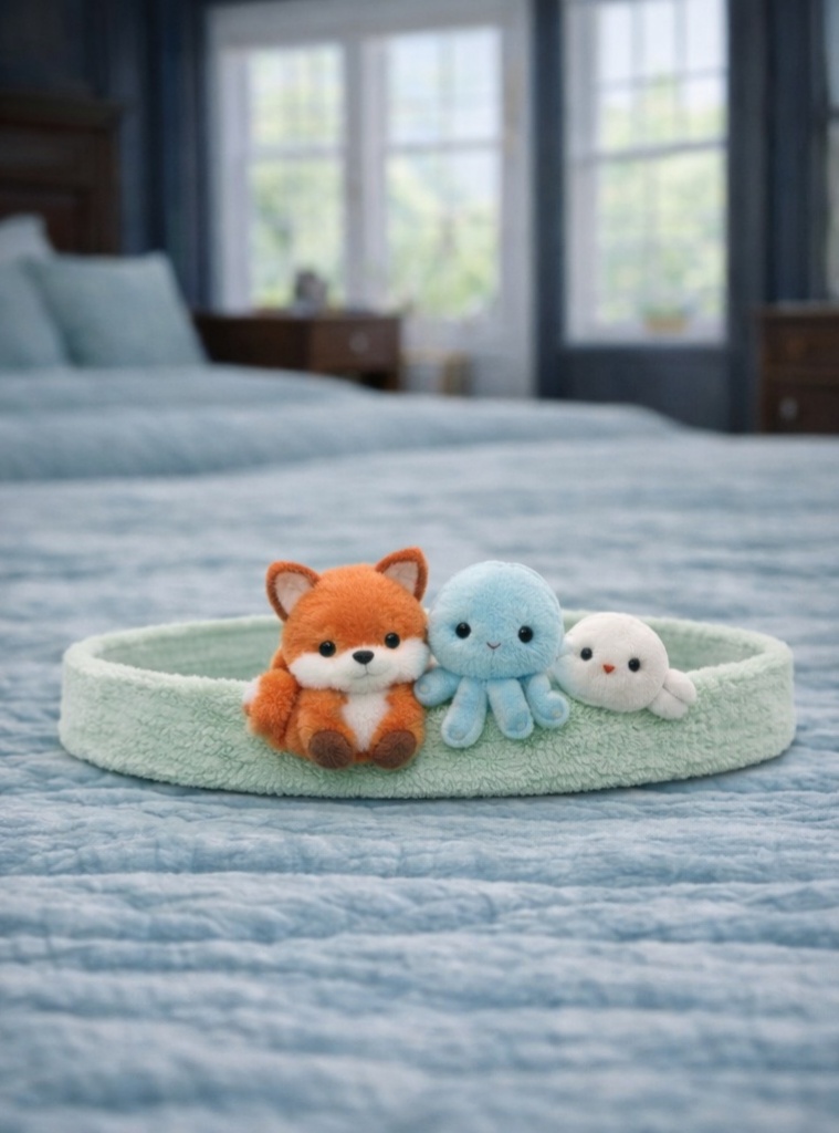 Woodland Trio Plush Baby Headband - Fox, Octopus & Bird