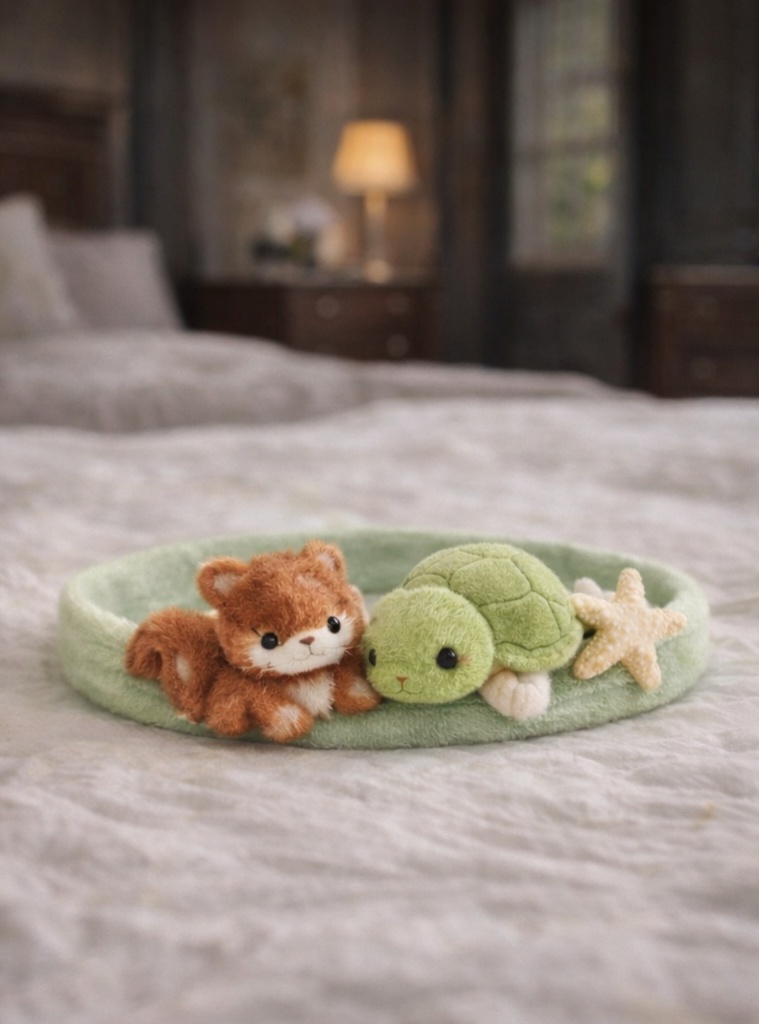 Forest Companions Plush Baby Headband - Squirrel & Turtle