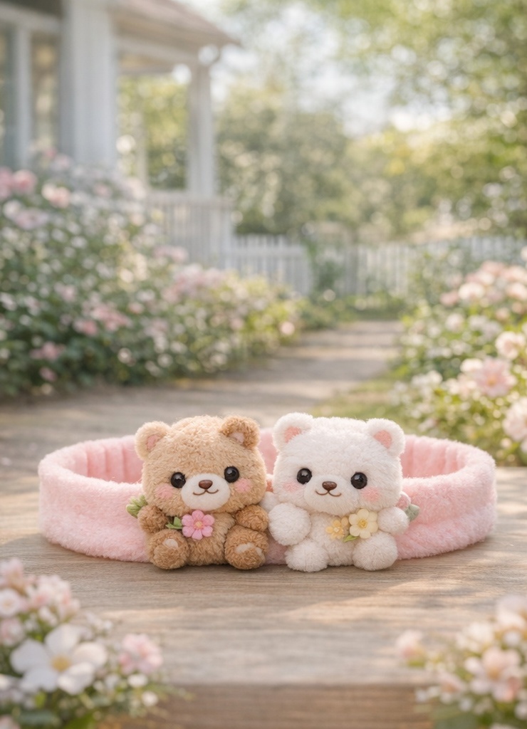 Bandeau Bébé Oursons en Peluche – Doux, Élégant et Parfait pour Offrir