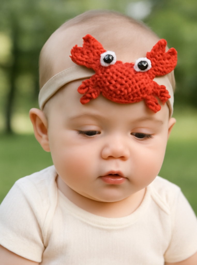 Red Crab Baby Headband