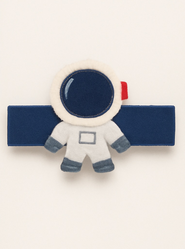 Astronaut Baby Headband – Space-Themed Plush Photo Accessory