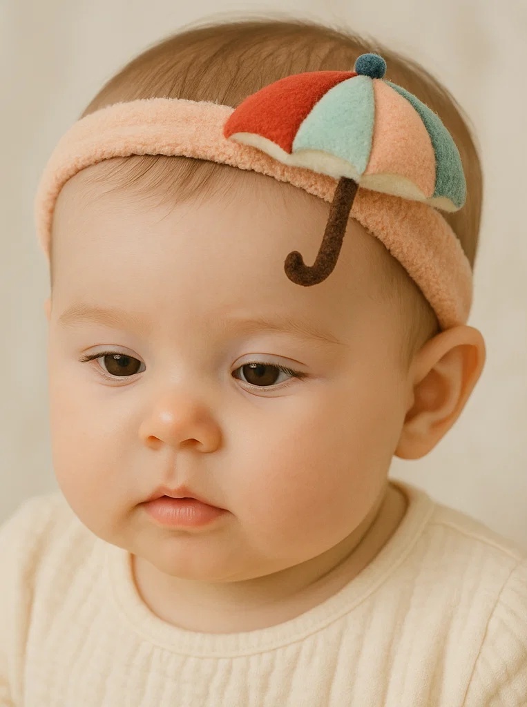 Colorful Umbrella Baby Headband – Cute and Comfortable for Your Little One