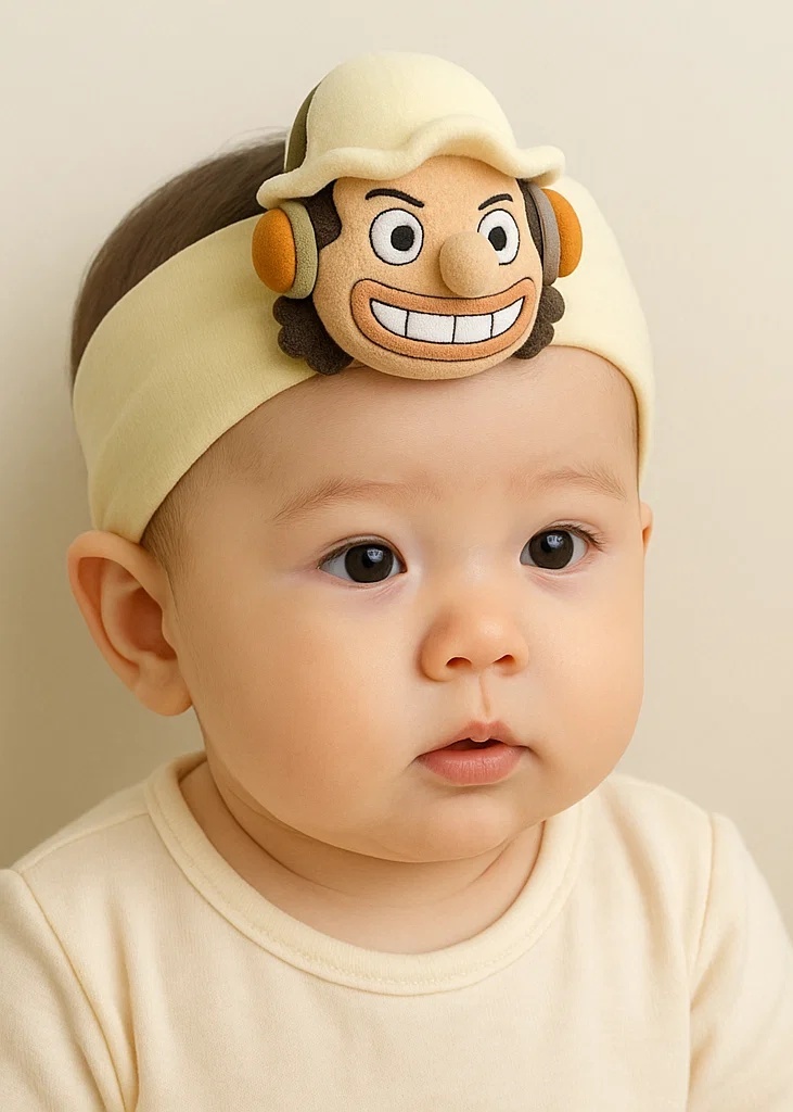 Baby Headband with Usopp Character Plush from One Piece