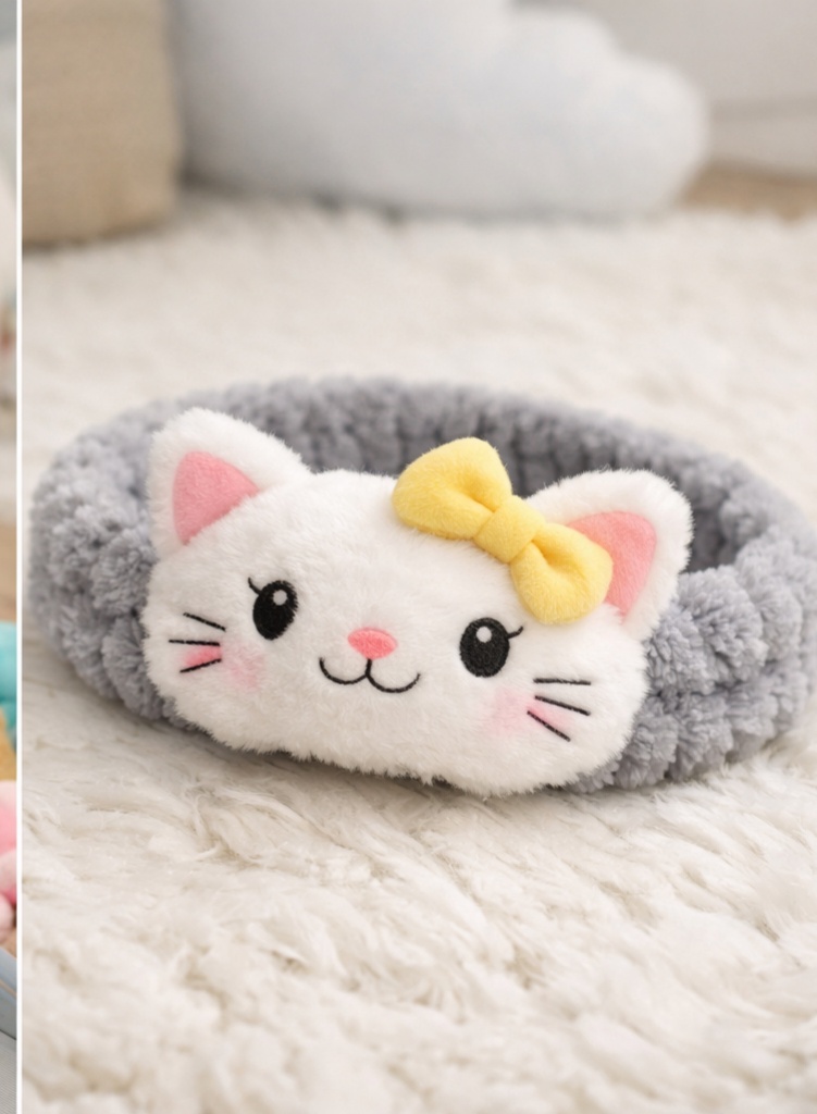 Diadema de Peluche Floral para Bebé Recién Nacida, Ideal para Regalo y Sesiones de Fotos
