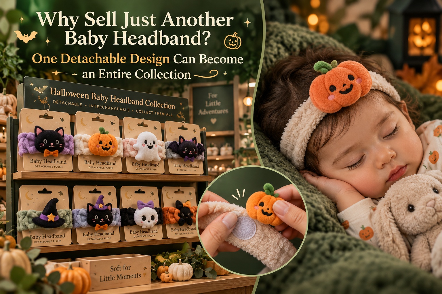 😲 Why Sell “Just Another Baby Headband” When One Detachable Design Can Become an Entire Collection?