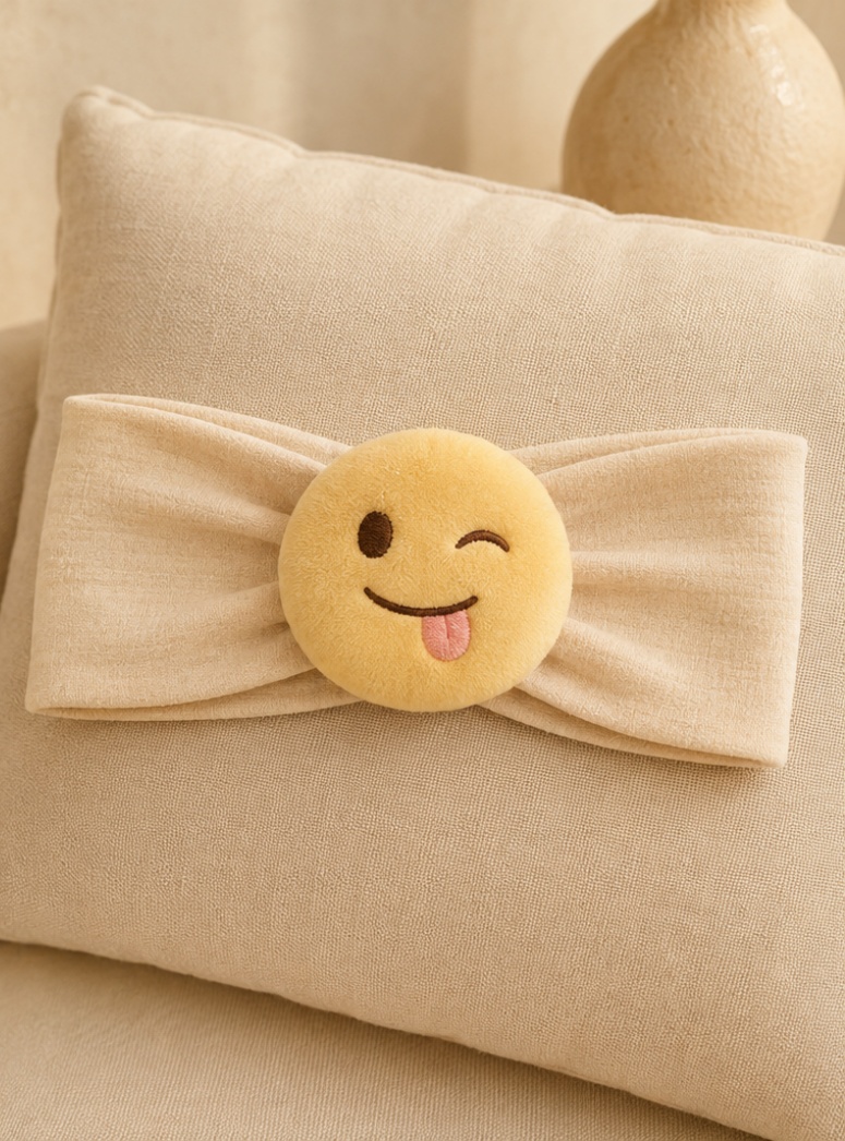Faixa de Bebê Boneca no Atacado com Pompom Emoji Piscando e Língua para Kits OEM de Boutique