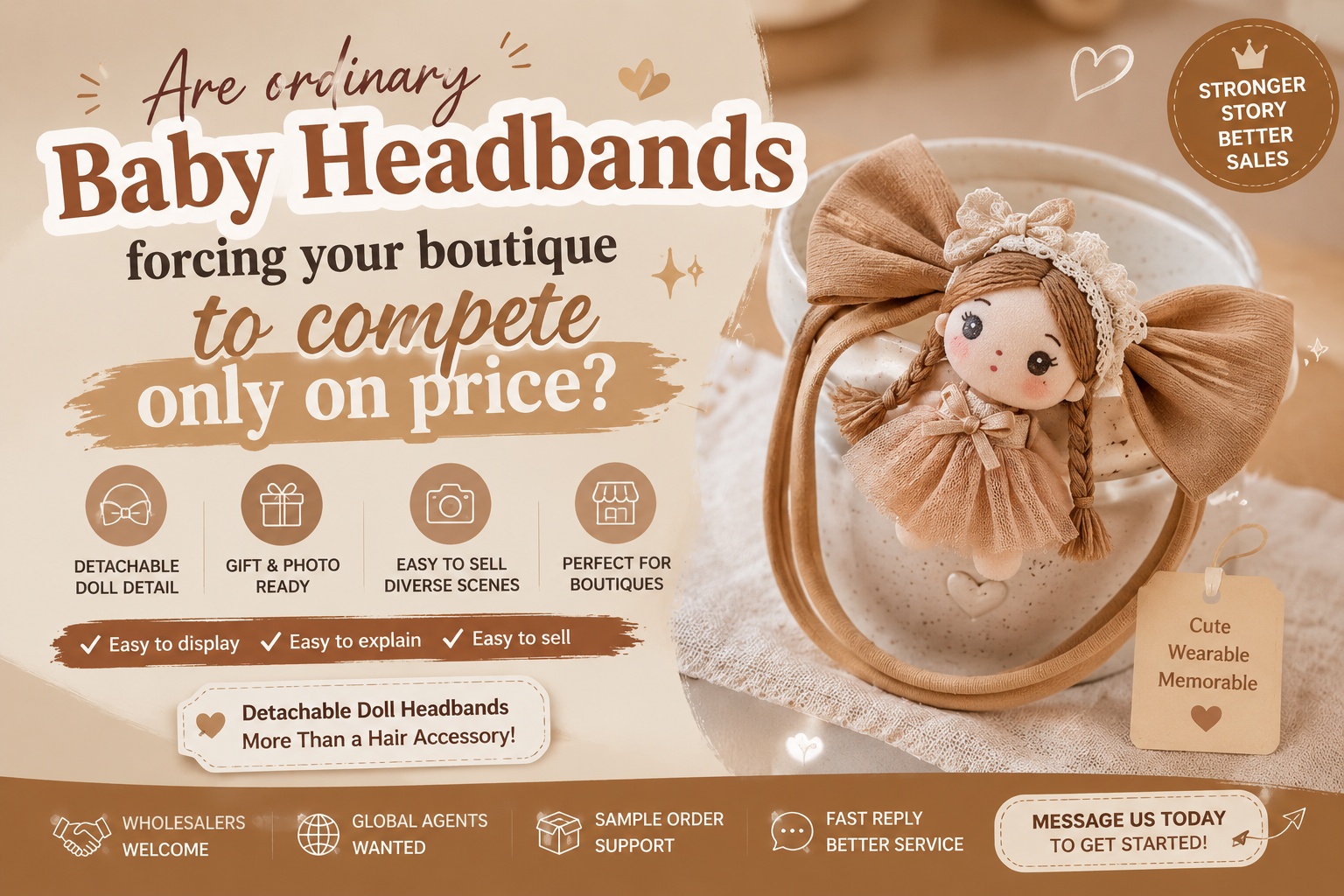 Are Ordinary Baby Headbands Forcing Your Boutique to Compete Only on Price? 😳🎀