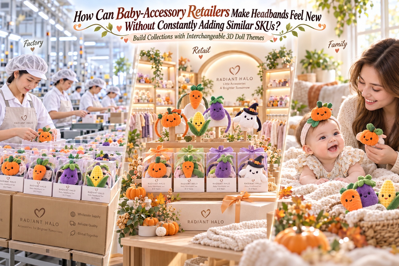 How Can Baby-Accessory Retailers Make Headbands Feel New Without Constantly Adding Similar SKUs? Build Collections with Interchangeable 3D Doll Themes 🎀