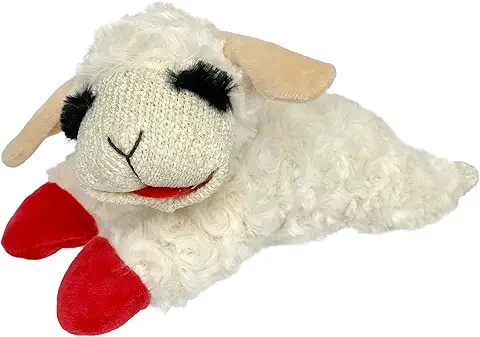 Plush Lamb Toy for Babies with Soft Textures and Red Feet