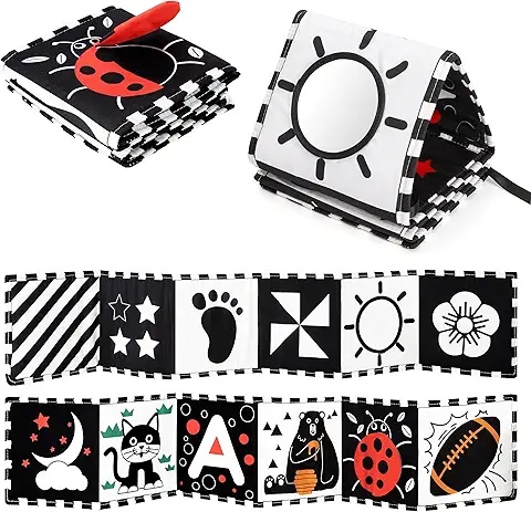 High-Contrast Soft Baby Book – Black and White Visual Stimulation for Infants