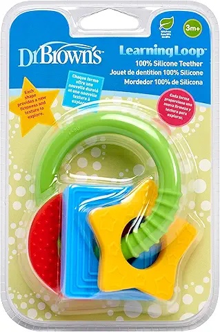 Dr. Brown's Silicone Learning Loop Teether – Multi-Shape Sensory Toy for Babies