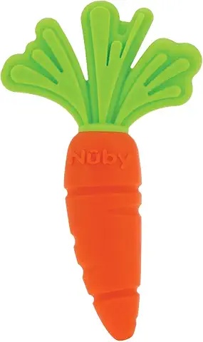 Carrot Silicone Baby Teether for Soothing Gum Relief