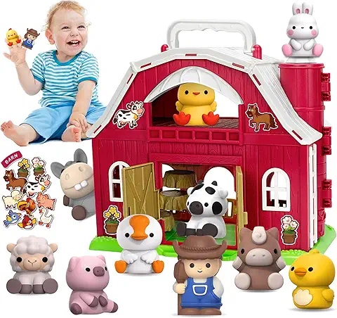 Farm Animal Playset – Educational Toy for Toddlers with Barn Storage