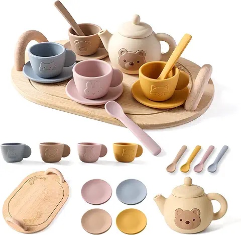 Baby Tee-Set aus Silikon - Spielzeug für Babys