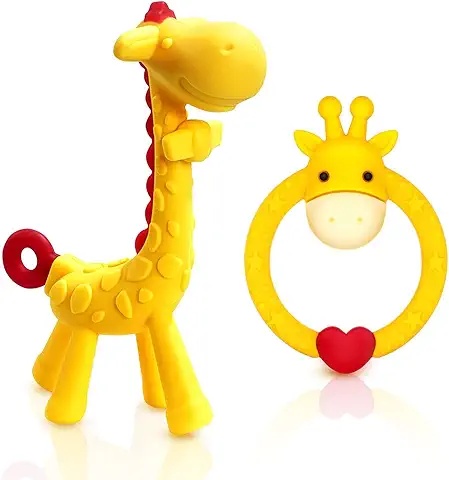 Giraffe Beißring für Babys - Silikon Zahnungsspielzeug
