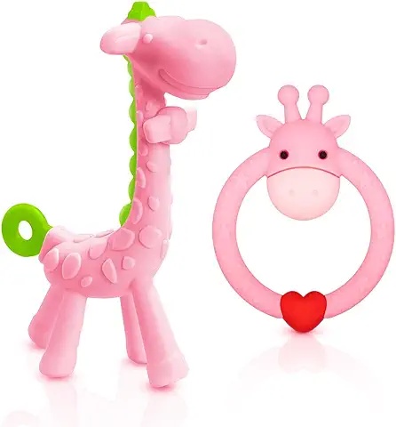 Silicone Baby Teething Toy Set with Animal Shapes