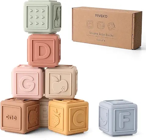 Bloc de construction en silicone pour bébé - Blocs empilables