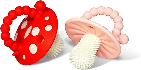 Fun Mushroom Shaped Baby Teething Ring – BPA-Free Silicone