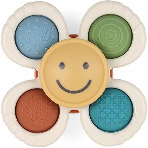 Smiley Face Sensory Teething Toy – Multi-Textured for Babies