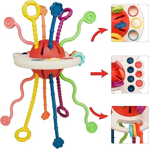 3-Piece Silicone Baby Sensory Toy Set – Multi-Texture Teething Toys & Educational Grasp Balls