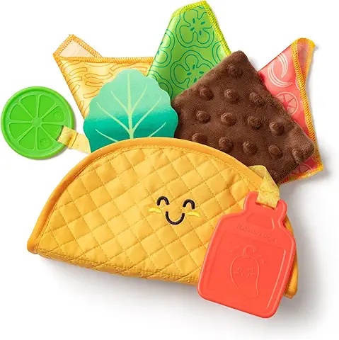 Taco Shaped Soft Baby Sensory Toy – Interactive and Textured Toy for Early Learning