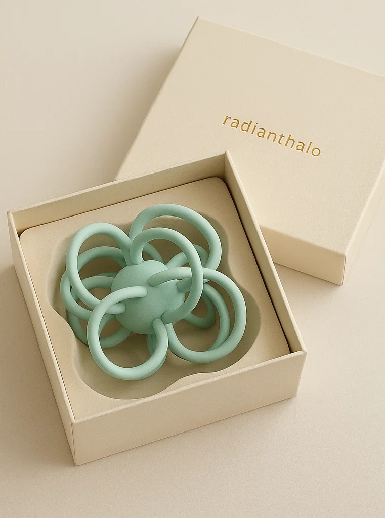 Mint Green Manhattan Baby Ball – Eco-Friendly Teether for Daycare and Home