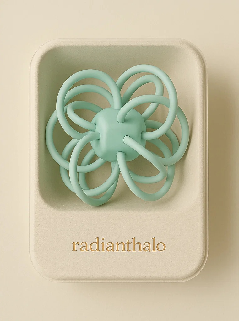 Matte Mint Sensory Ball – Modern Safe Baby Toy for Grasp & Teething