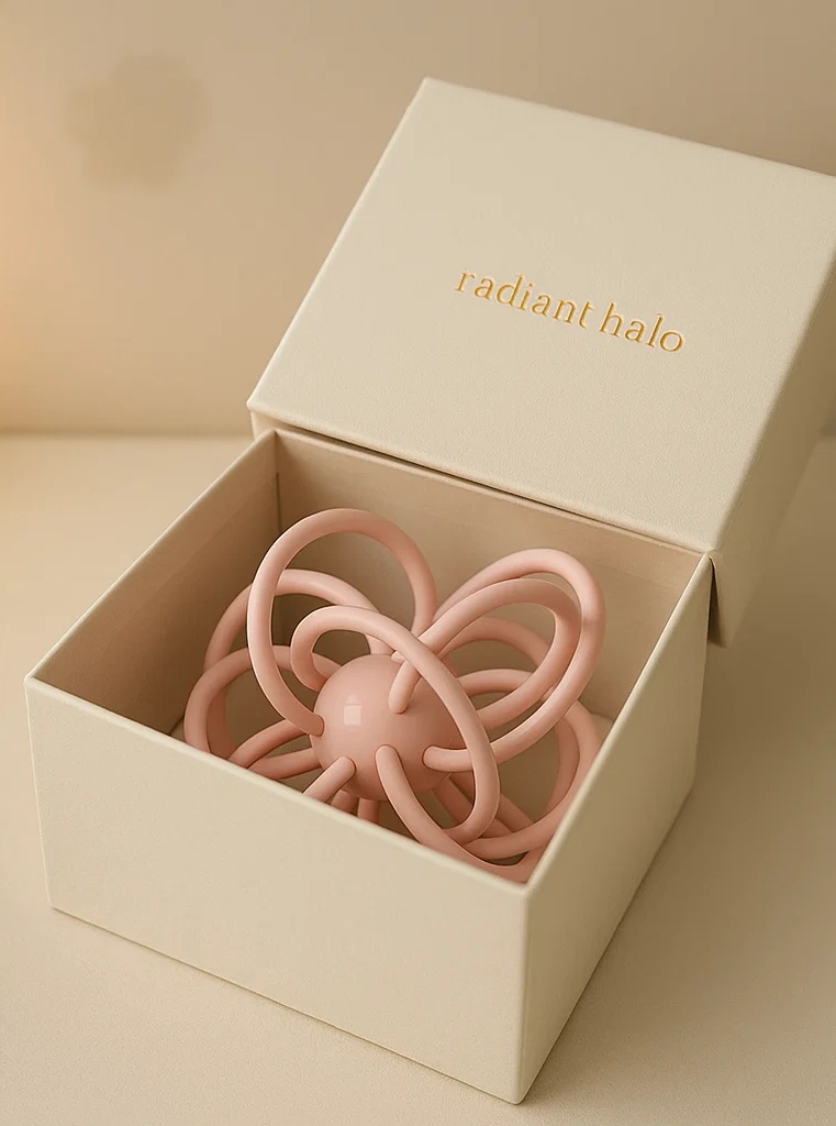 Powder Pink Baby Sensory Ball – Perfect for Gifting and Soft Teething Relief