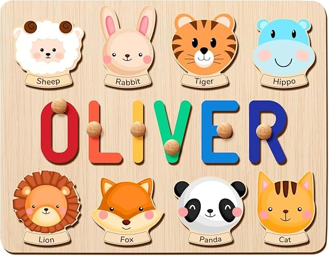 Animal-Themed Wooden Puzzle: Colorful and Fun for Toddlers to Learn and Play