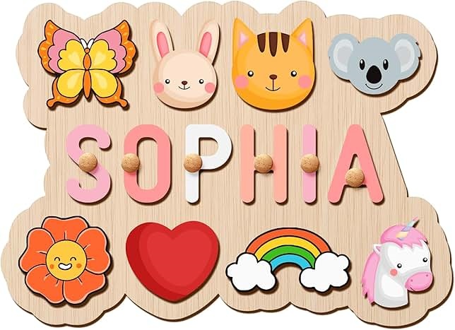 Customizable Name Puzzle with Fun Animal Shapes: Ideal for Toddler's Early Learning