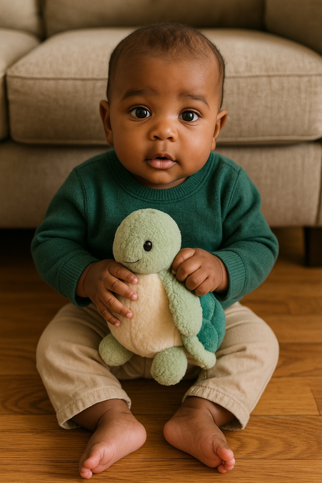 Sweet Turtle Plush Toy – Non-Toxic and Ideal for Baby’s Sensory Exploration