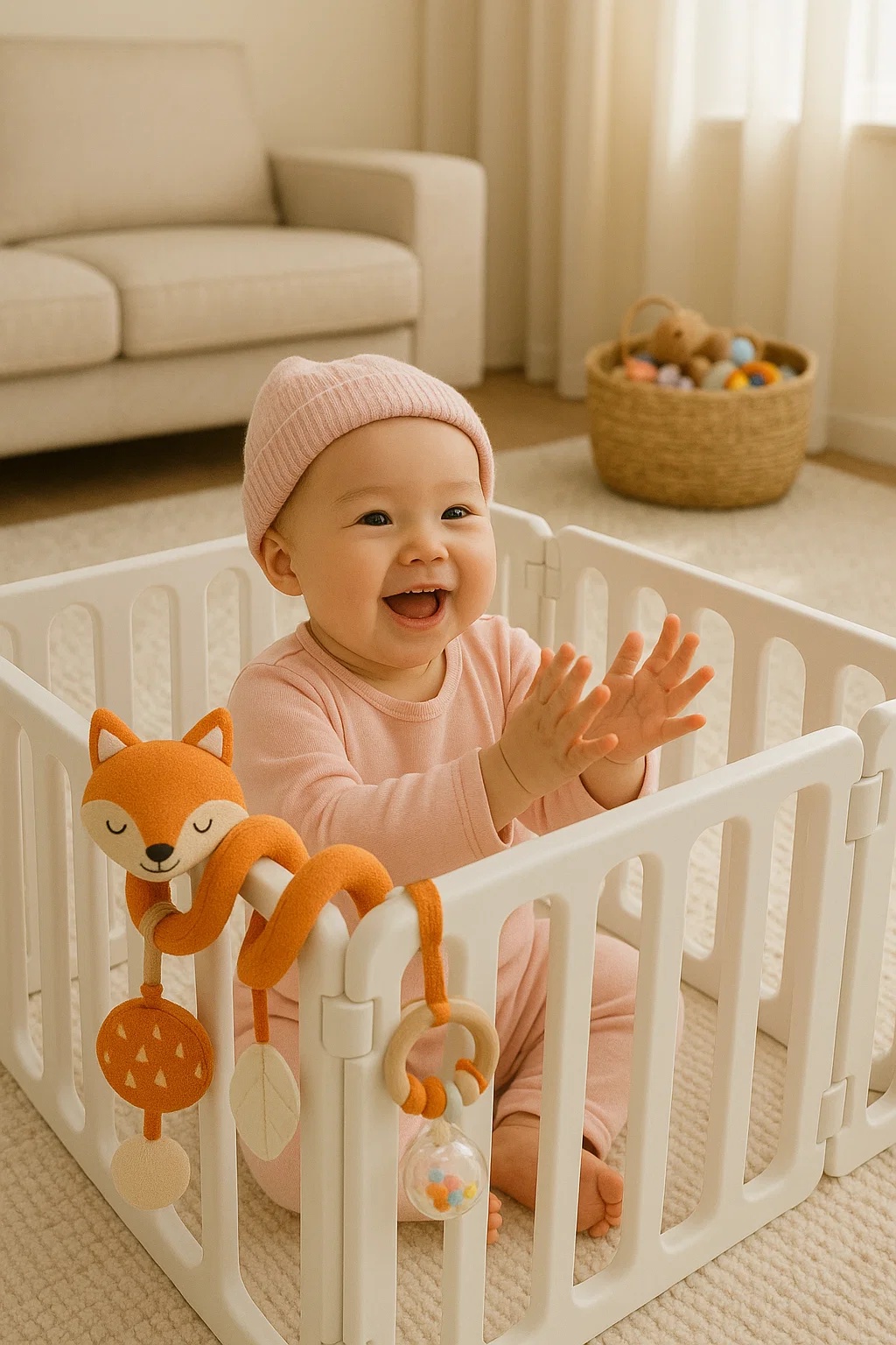 Brinquedos sensoriais para bebês: Feito com materiais macios e não tóxicos para berço