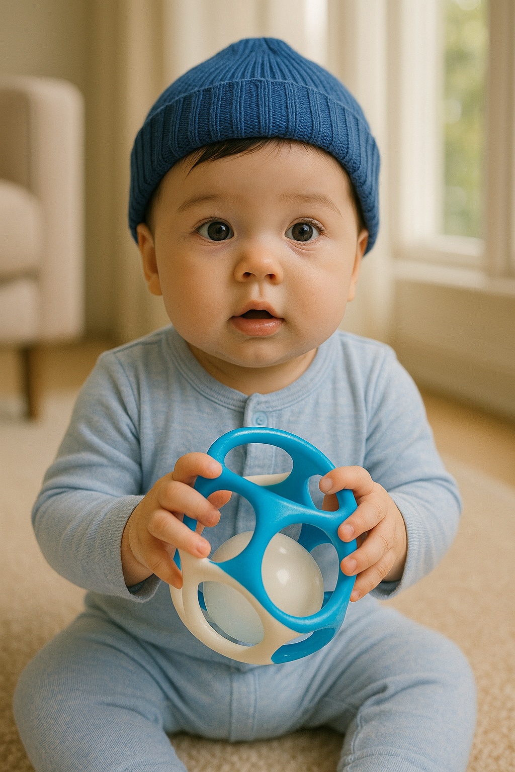 Favori des clients B2B : Balle sensorielle pour bébé – Douce, non toxique et lavable, parfaite pour l’éveil