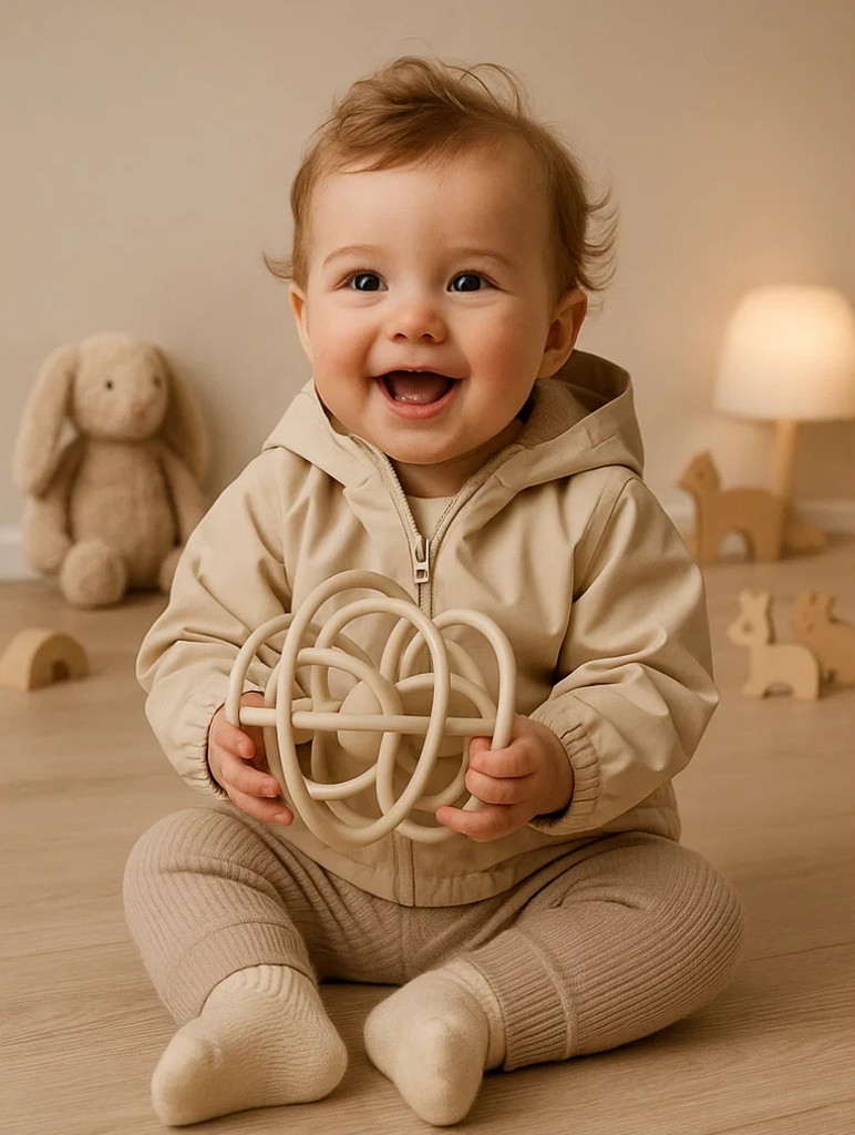Flexible Manhattan Rattle Ball – Designed to Stimulate Baby’s Touch, Sight & Grip Reflexes