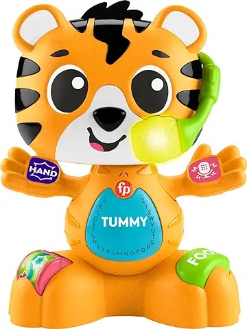 Interactive Learning Tiger Toy – Sound & Light Educational Friend with Body-Part Teaching