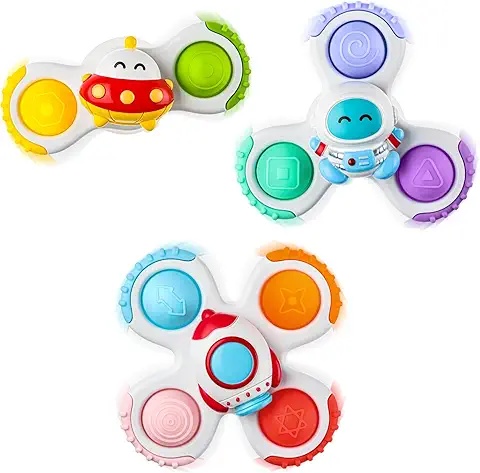 Space Spinner Sensory Toys – Astronaut-Themed Fidget Toys with Textured Buttons