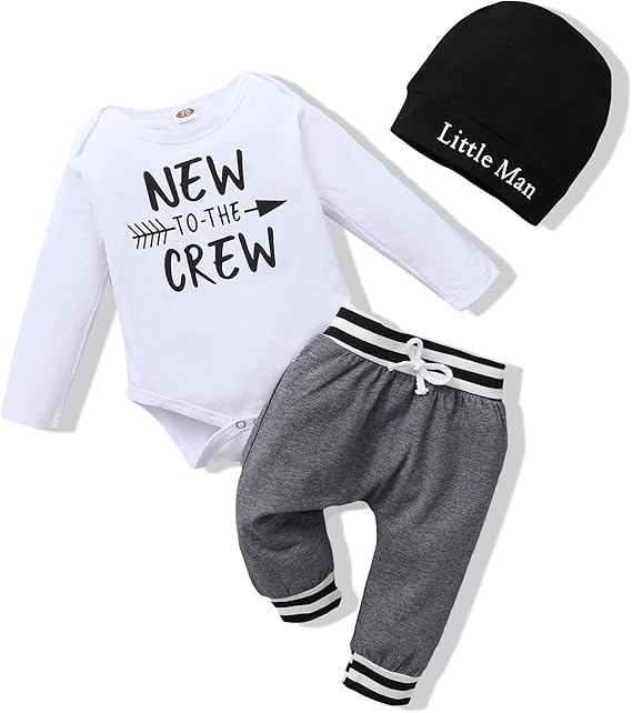 Luxury Baby Boy Outfit Set with Hat – Soft Cotton for Sensitive Skin – Perfect for Gift Shops & Boutiques