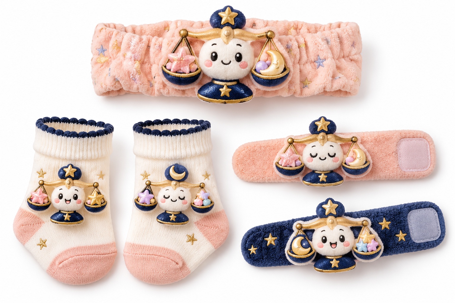 Wholesale Mystic Libra Baby Headband, Socks & Wristband Gift Set | High-Impact Celestial Boutique Assortment