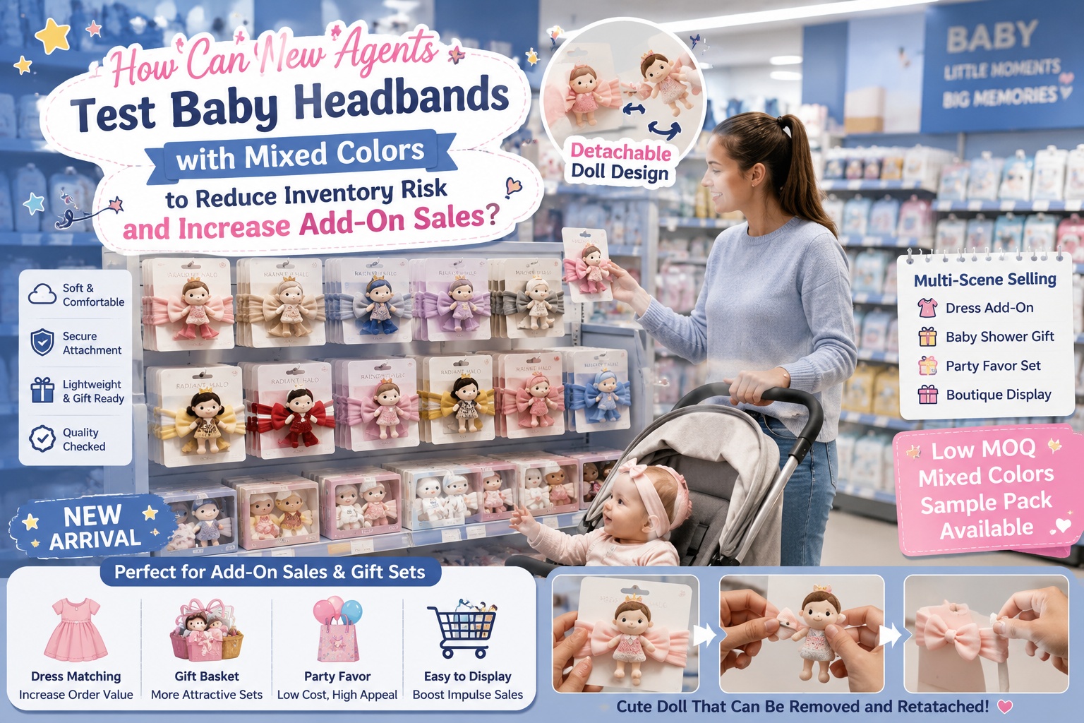 How Can New Agents Test Baby Headbands with Mixed Colors to Reduce Inventory Risk and Increase Add-On Sales? 🎀