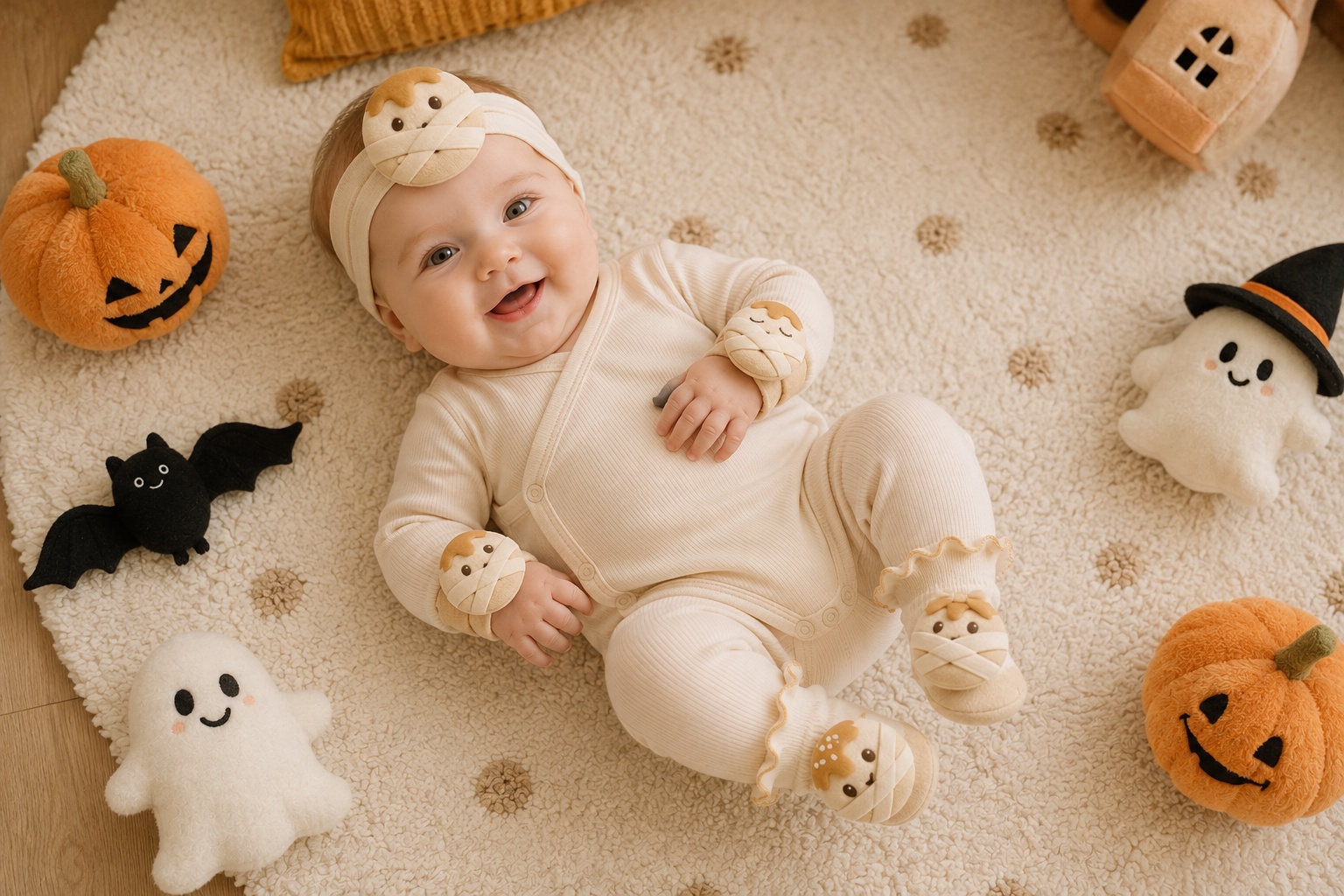 Wholesale Mummy Baby Headband, Socks & Wristband Gift Set for Boutiques