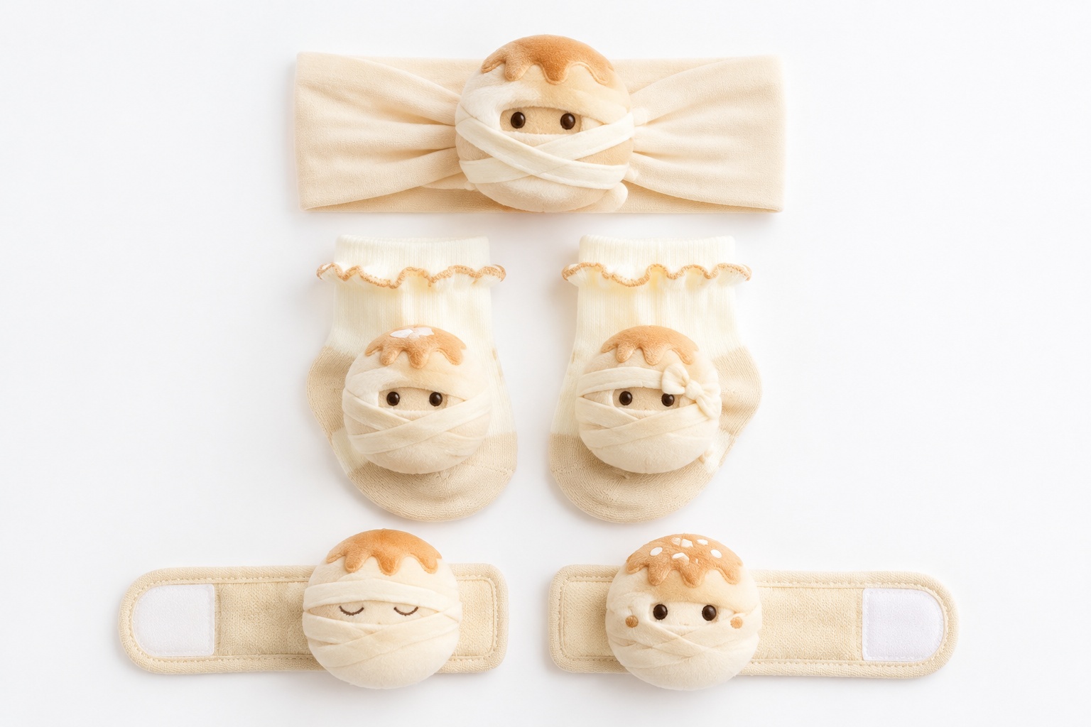Wholesale Mummy Baby Headband, Socks & Wristband Gift Set for Boutiques