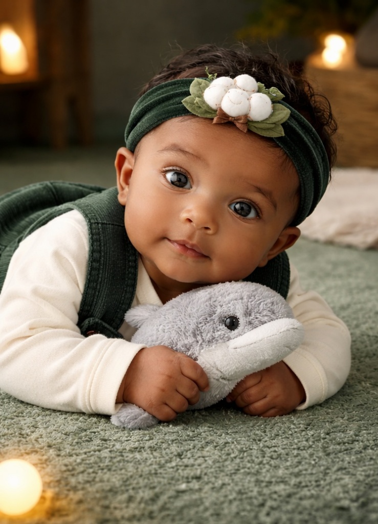 Bandeau bébé en peluche bouquet de coton souriant pour grossistes – un design doux et cadeau que les acheteurs B2B aiment