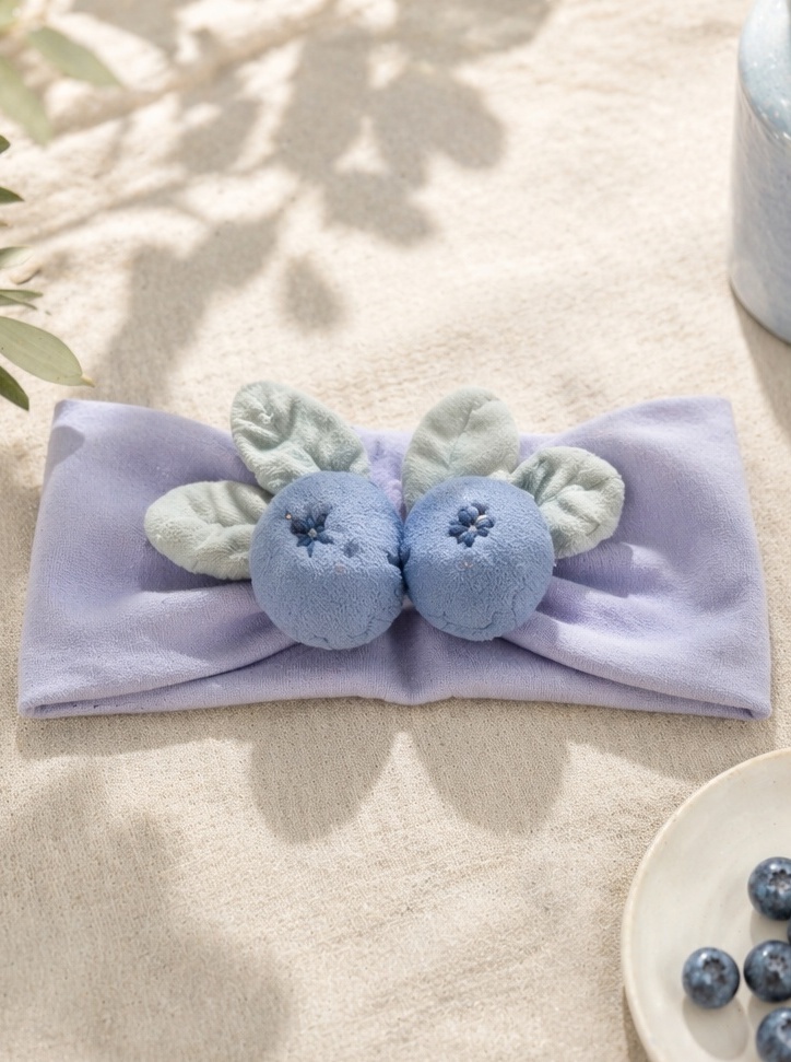 Wholesale Blueberry Plush Baby Headband for Spring Summer Babywear and Boutique Retail