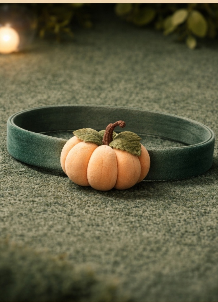 Diadema de bebé de peluche con calabaza minimalista para mayoristas – diseño natural y fácil de vender que gusta a compradores B2B