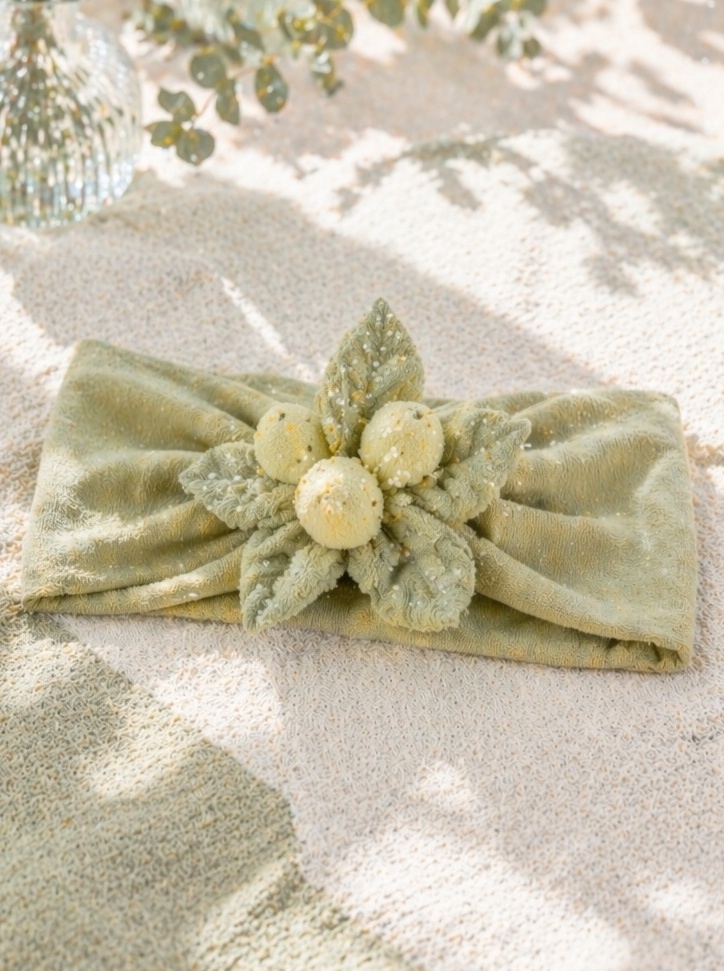 Wholesale Botanical Berry Plush Baby Headband for Baby Gift Boxes and Boutique Stores