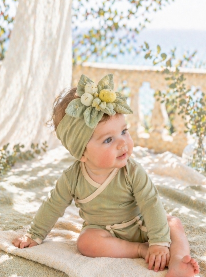 Wholesale Botanical Berry Plush Baby Headband for Baby Gift Boxes and Boutique Stores