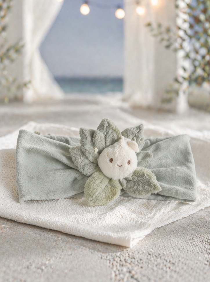 OEM Nature Inspired Plush Flower Doll Baby Headband for Infant Fashion Accessories
