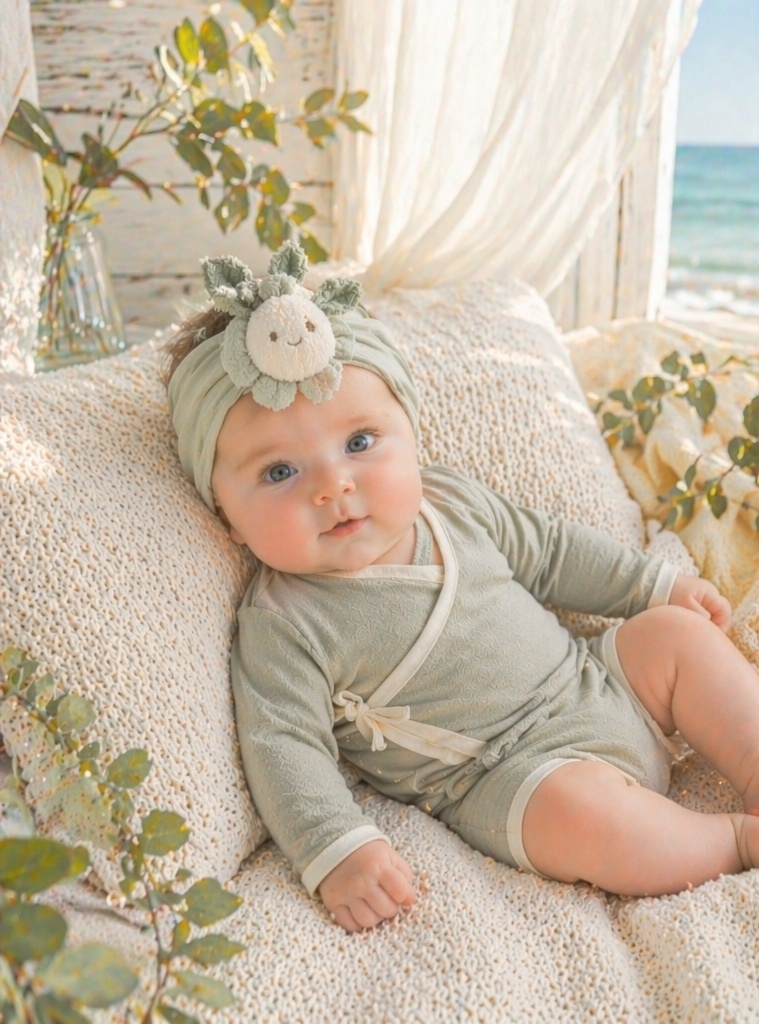 Wholesale Daisy Plush Doll Baby Headband, Soft Elastic Boutique Infant Headband