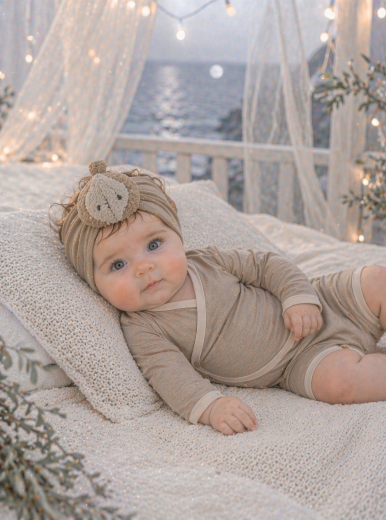 Wholesale Neutral Peach Plush Baby Headband, Soft Stretch Boutique Infant Headwrap
