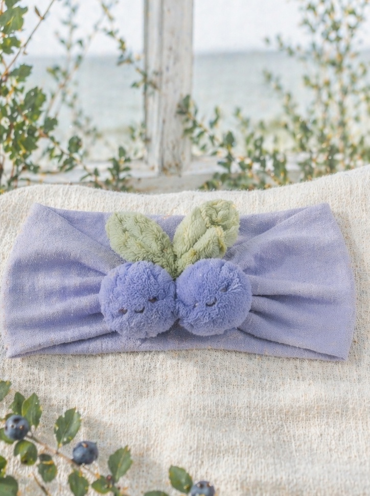 Wholesale Blueberry Plush Doll Baby Headband for Spring Summer Babywear and Boutique Stores